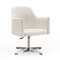 Manhattan Comfort Pelo Adjustable Height Swivel Accent Chair in White and Polished Chrome AC030-WH - alternate 1